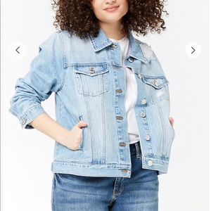 Distressed Plus Size Jean Jacket